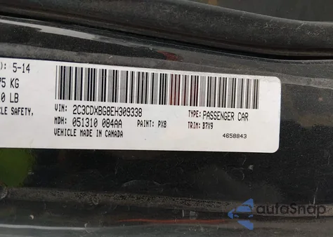 2014 Dodge Charger Se from USA, damaged, VIN 2C3CDXBG8EH309338